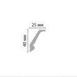 კარნიზი დუროპოლიმერი (40*25*2000мм) - Image 3