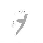კარნიზი დუროპოლიმერი (73*36*2000 мм) - Image 3