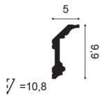 Orac კარნიზი პოლიურეთანის 9.9x5x200cm - Image 3