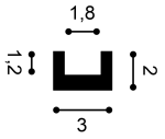 Orac მოლდინგი დიუროპოლიმერის 3x2x200cm - Image 5