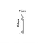 პლინტუსი დუროპოლიმერი (120*15*2000мм) - Image 2