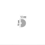 მოლდინგი დუროპოლიმერი (19*12*2000мм) - Image 2