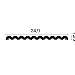 პროფილი ალუმინის კედლის 5/7 mm შავი
