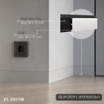 პლინტუსი ალუმინის 80X13 mm შავი - Image 3
