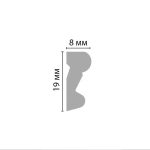 მოლდინგი პოლისტიროლი (19*8*2000мм) - Image 2